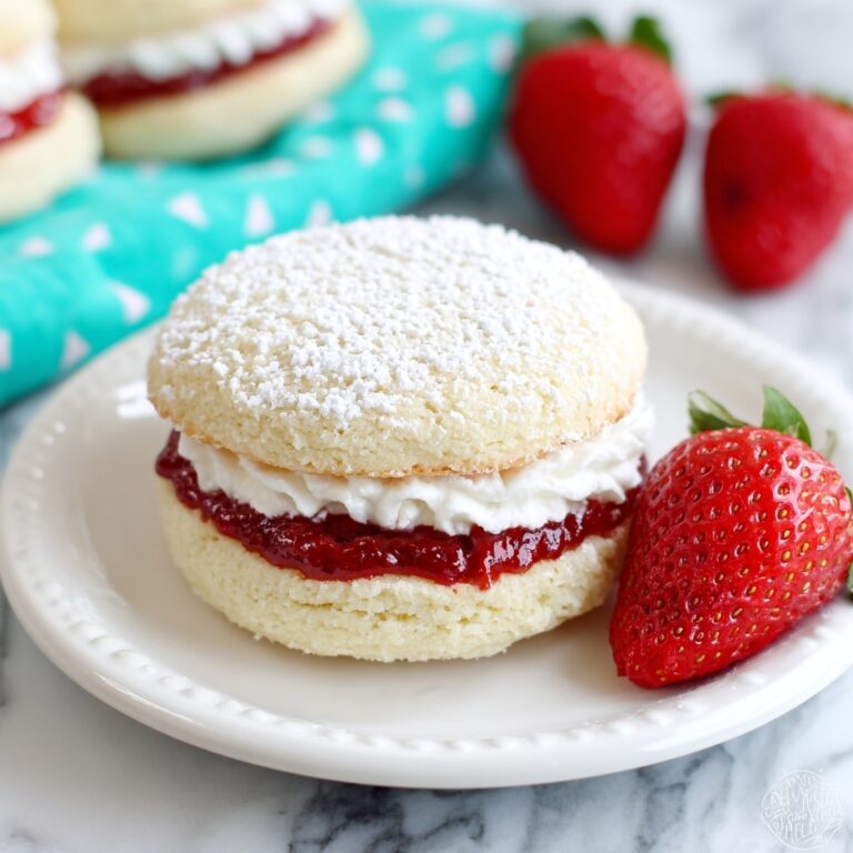 Cheesecake Cookies with Strawberry Jam and White Chocolate Recipe