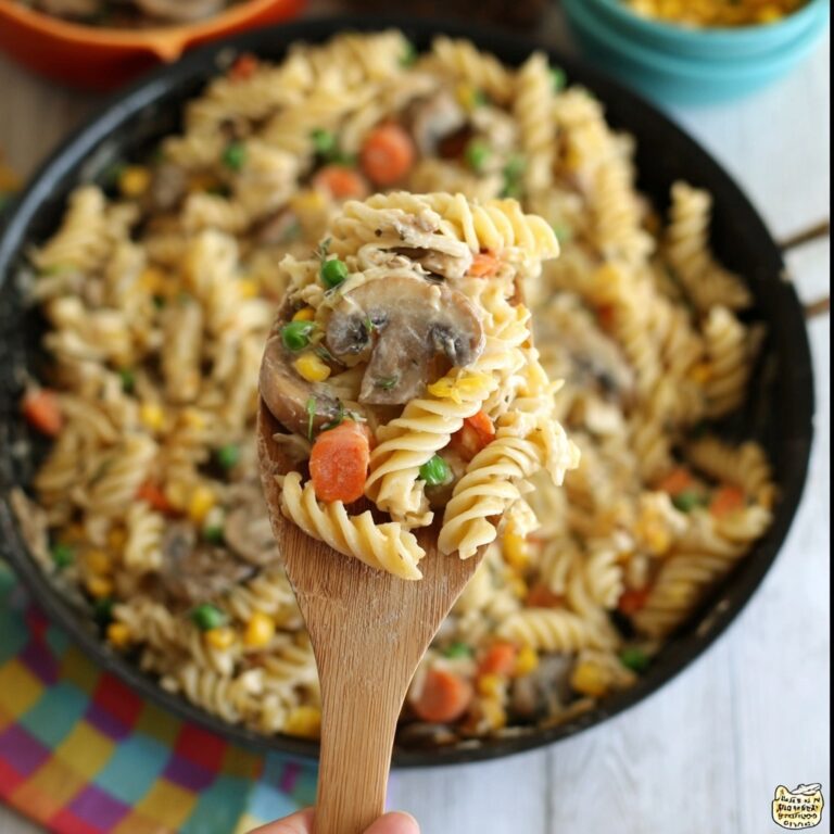 One-Pot Chicken Pot Pie Noodles Recipe