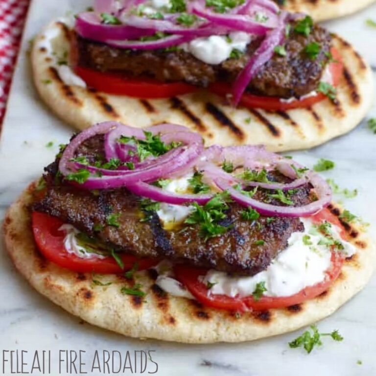 Juicy Oven-Baked Beef or Lamb Kebabs with Sumac Onions and Garlic Yogurt Sauce Recipe