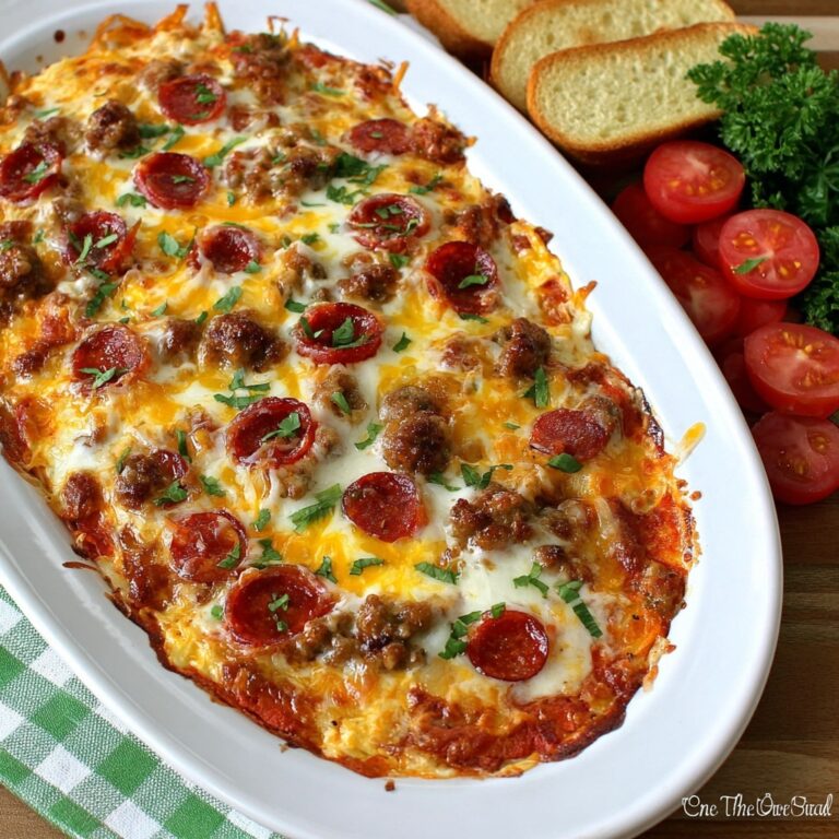 Hot Honey Pepperoni and Sausage Pizza Dip Recipe