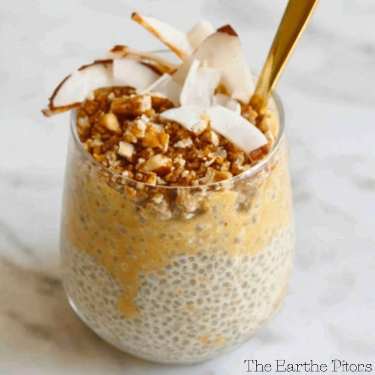Mango Lassi Chia Pudding with Sticky Walnut Crumble Recipe