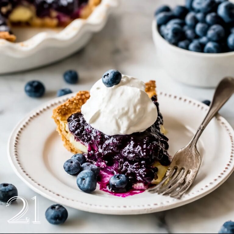 Creamy Lemon Tart with Blueberry Sauce Recipe