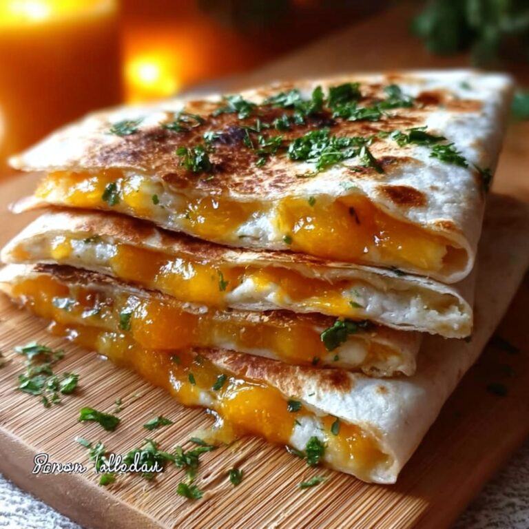 Sweet & Savory Peach Quesadillas Recipe