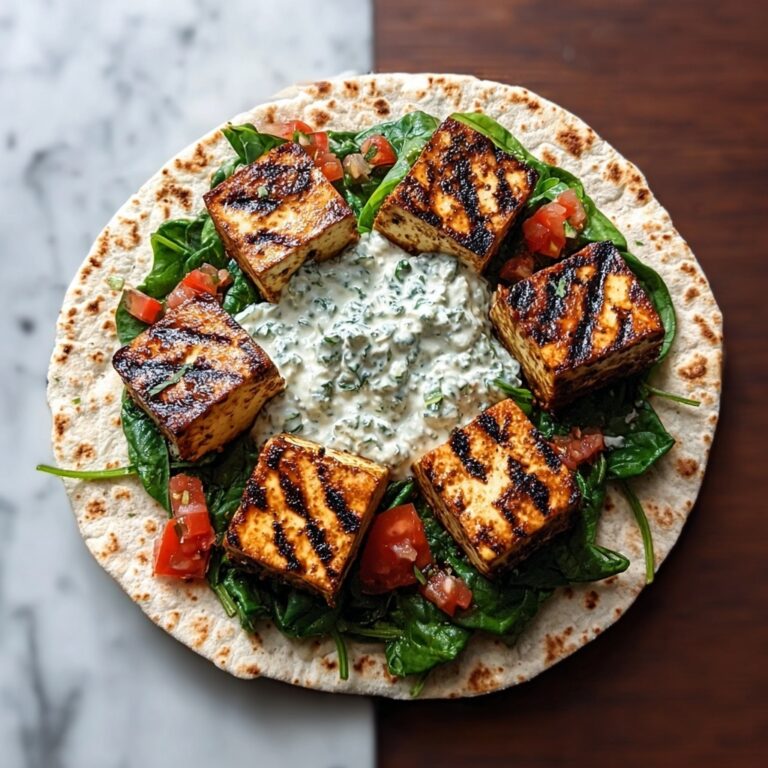 Easy Vegan Tofu Souvlaki with Tzatziki and Pita Recipe