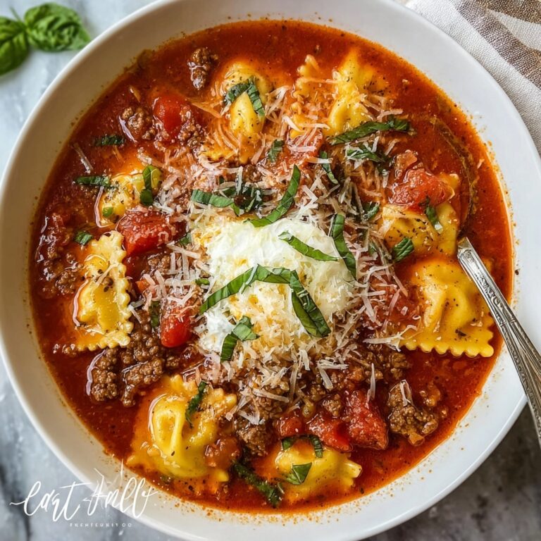 Comforting Lasagna Soup With Sausage And Ground Beef Recipe