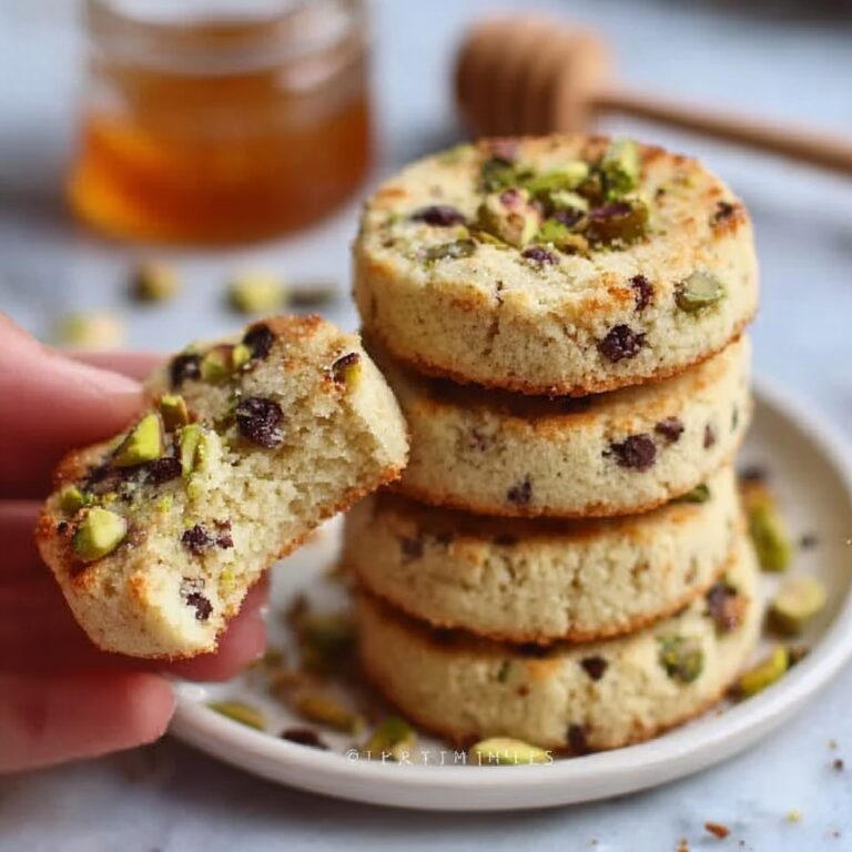 Salty Smoked Pistachio and Honey Shortbread Cookies Recipe