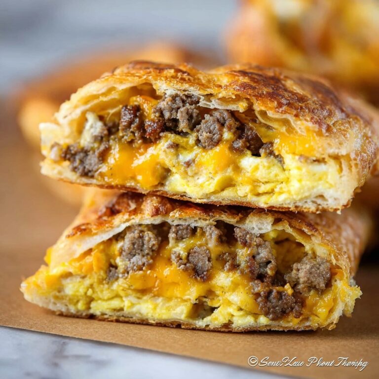 Breakfast Sausage and Egg Stromboli Recipe