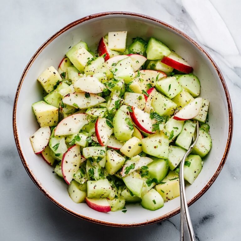 Crisp Cucumber Apple Salad with Tangy Dressing Recipe
