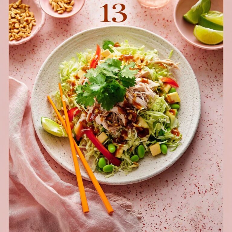 Thai Chicken Salad with Light Peanut-Lime Dressing Recipe