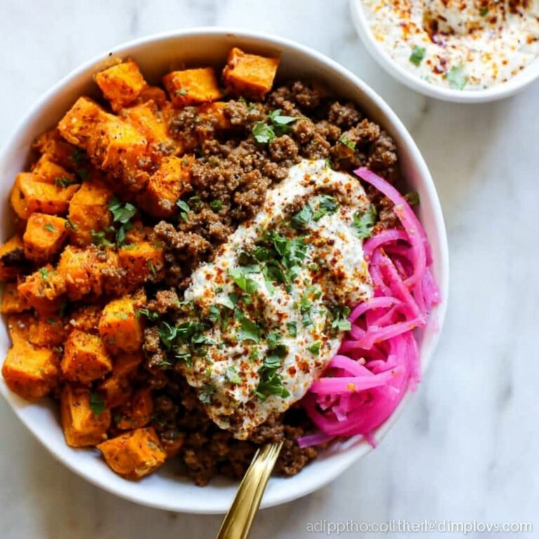 Street Corn Beef and Sweet Potato Bowls Recipe