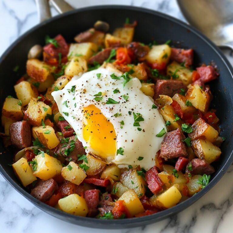 Heavenly Corned Beef Hash with Over Easy Eggs for Brunch Bliss Recipe