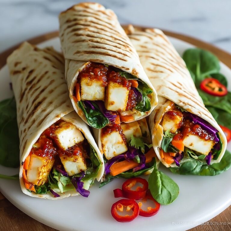 Sweet Chili Halloumi Wraps | Your Easy Vegetarian Lunch Fix Recipe