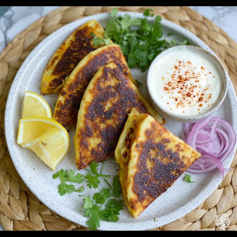 Stuffed Pita (Arayes) with Garlic-Tahini Dip and Pickled Onion Recipe