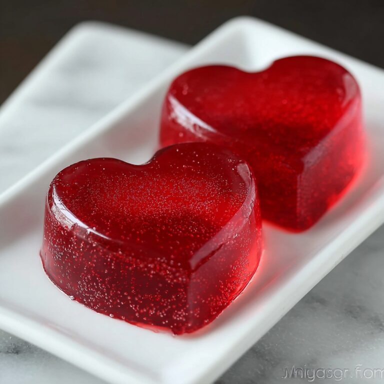 Hibiscus Heart Gelatin Cups Recipe