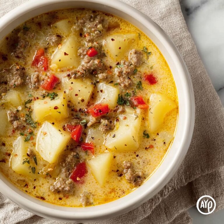Comforting Crock Pot Ground Beef Potato Soup Recipe