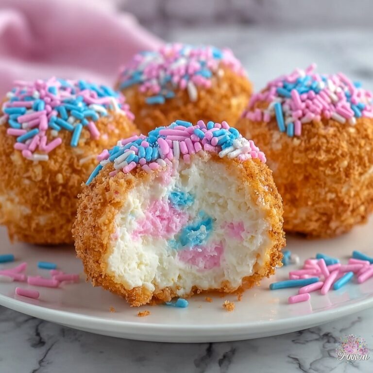 Crispy Cotton Candy Cheesecake Bombs Recipe