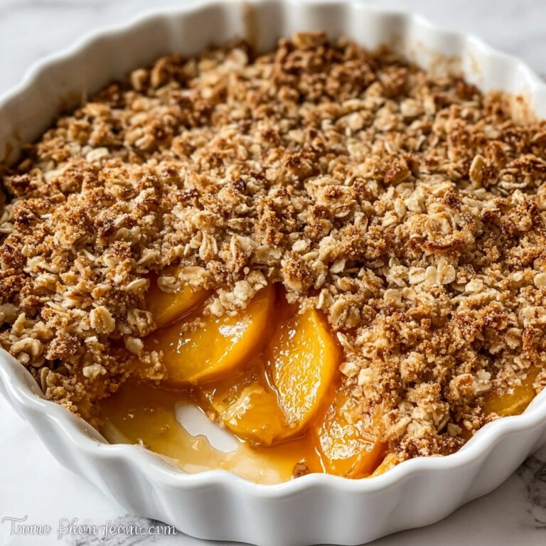 Martin Luther King Jr. Day Peach Rhubarb Crisp Recipe