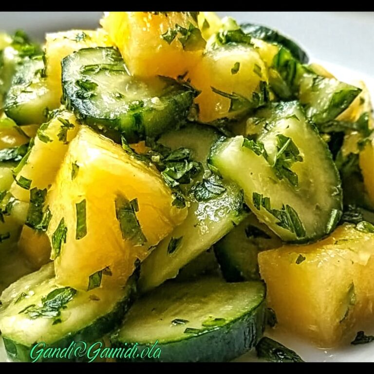 Light and Zesty Pineapple Cucumber Salad for Refreshing Snacking Recipe