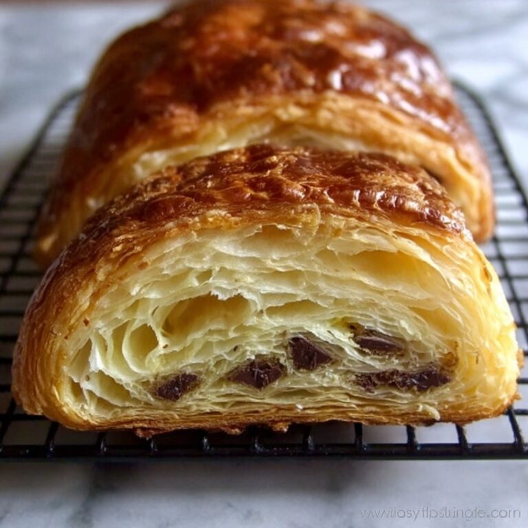 Chocolate Chip Sourdough Croissant Bread Recipe