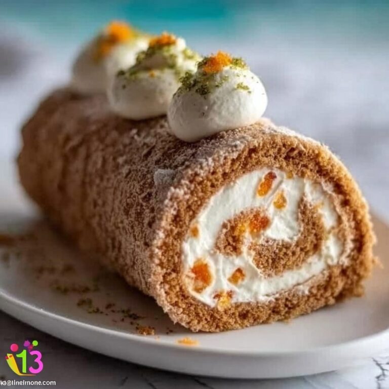 Carrot Cake Roll with Cream Cheese Frosting Recipe