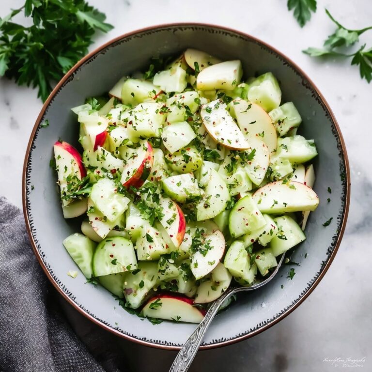 Crisp Cucumber Apple Salad with Tangy Dressing Recipe
