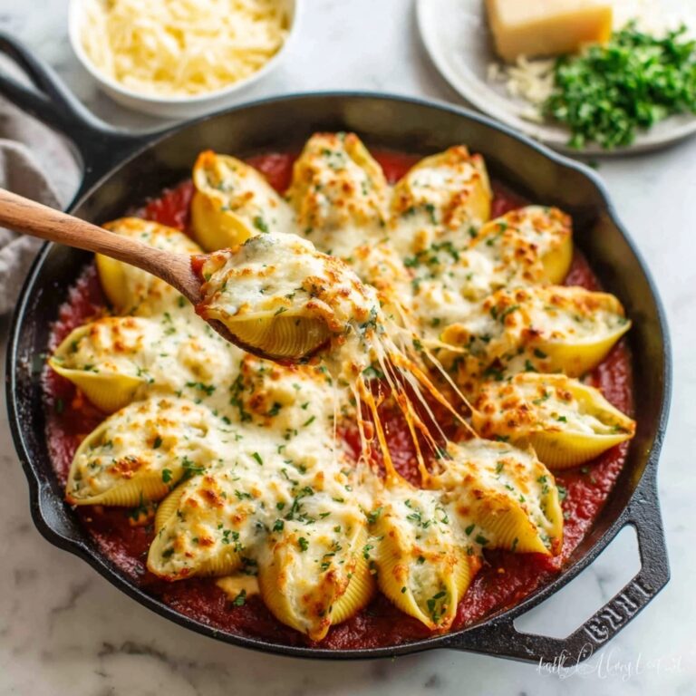 Creamy Spinach and Ricotta Stuffed Shells with Marinara Recipe