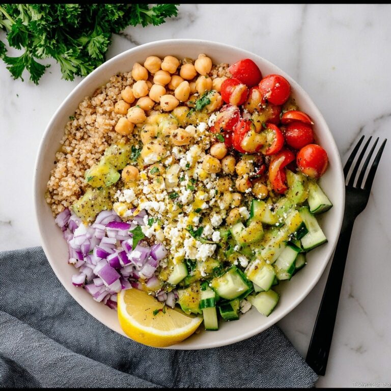 Creamy Tahini Farro Grain Bowl with Chickpeas and Fresh Veggies Recipe