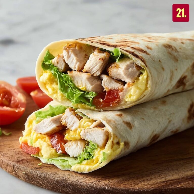 Protein-Packed Chicken Club Egg White Wrap for Healthy Lunch Recipe