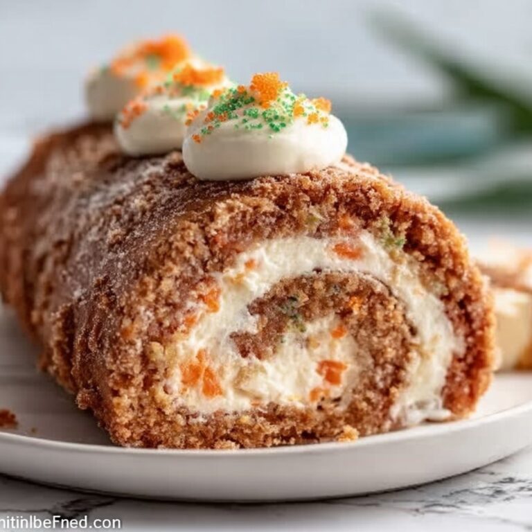 Carrot Cake Roll with Cream Cheese Frosting Filling Recipe