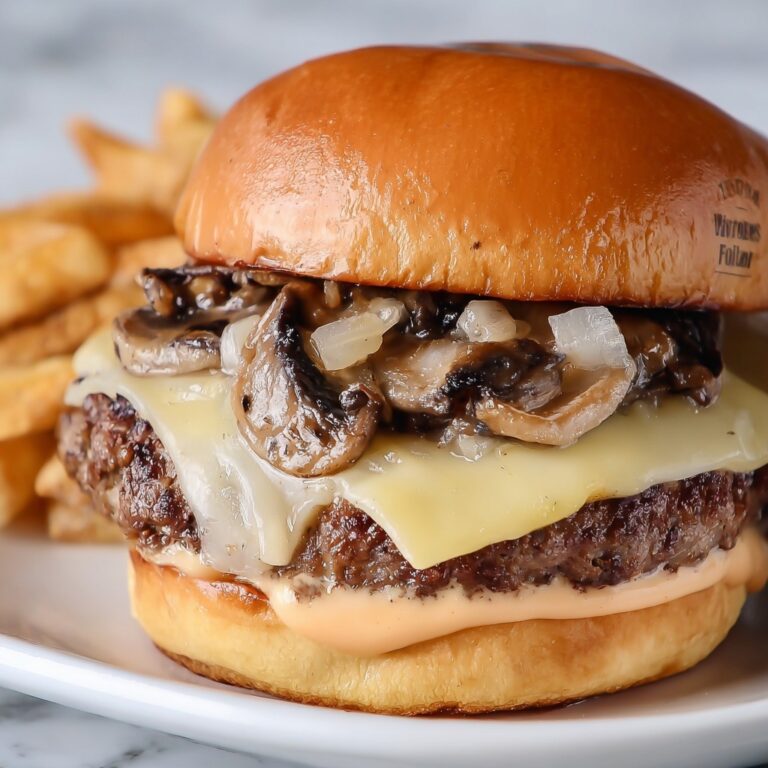 Mushroom Swiss Burger Recipe