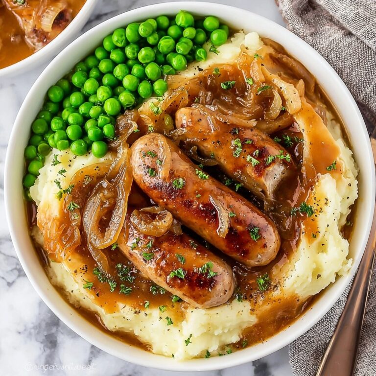 Bangers and Mash: Sausages in Onion Gravy Recipe