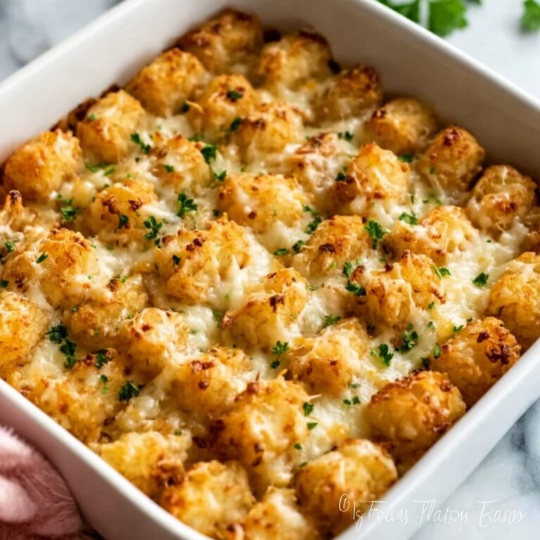 Cheddar Ranch Chicken Tater Tot Bake Recipe
