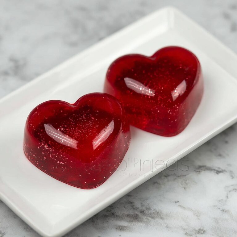 Hibiscus Heart Gelatin Cups Recipe