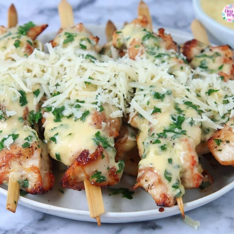 Garlic Parmesan Chicken Skewers Recipe