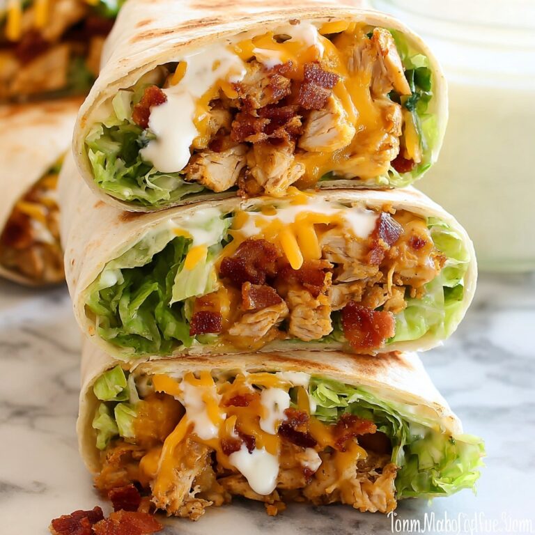Cheddar Bacon Ranch Chicken Wraps Recipe