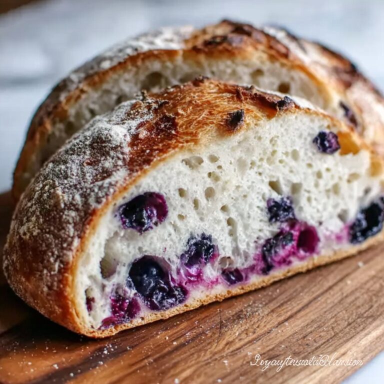 Lemon Blueberry Sourdough Bread: Juicy & Creamy Bliss! Recipe