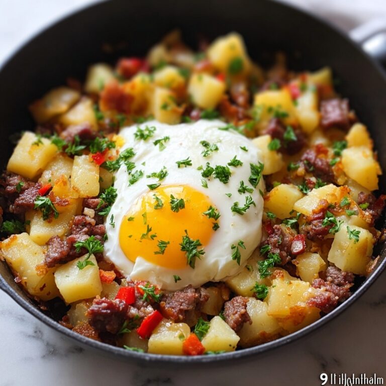 Heavenly Corned Beef Hash with Over Easy Eggs for Brunch Bliss Recipe