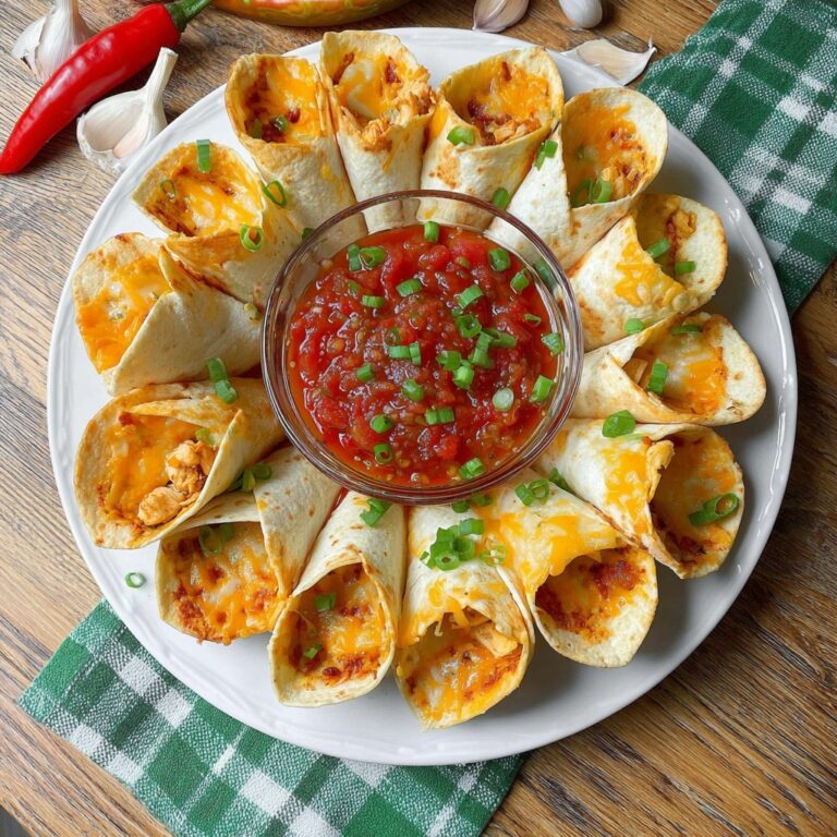 Blooming Chicken Quesadilla Ring Recipe