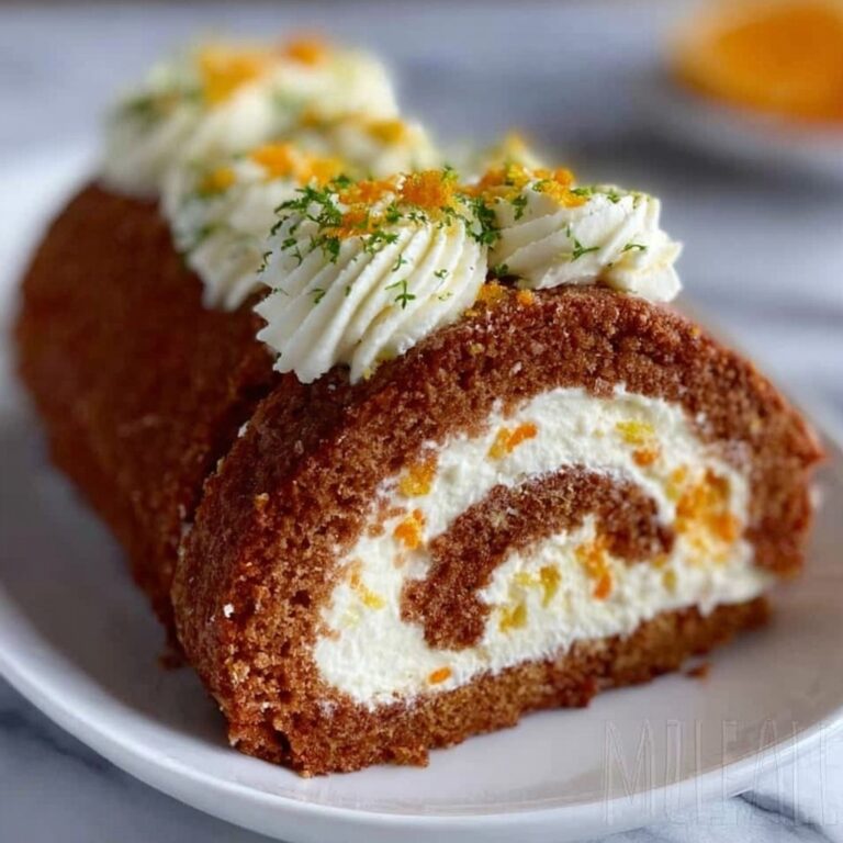 Carrot Cake Roll with Cream Cheese Frosting Recipe