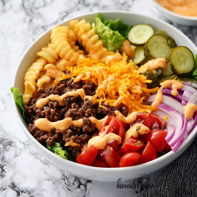 Cheeseburger Bowls with Copycat Big Mac Sauce Recipe