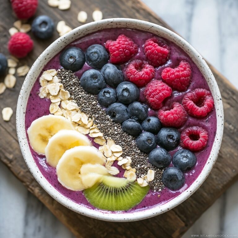 Energizing Breakfast Smoothie Bowl for a Vibrant Morning Boost Recipe