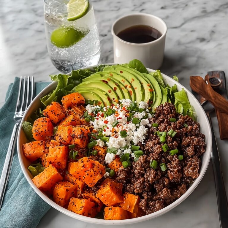 Cottage Cheese Ground Beef and Sweet Potato Bowls Recipe