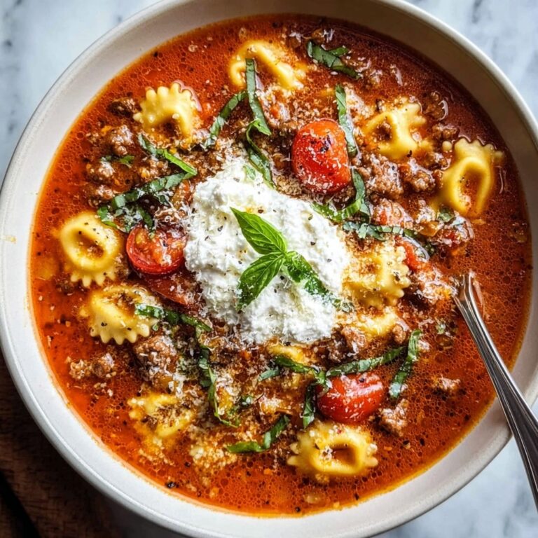 Comforting Lasagna Soup with Sausage and Ground Beef Recipe
