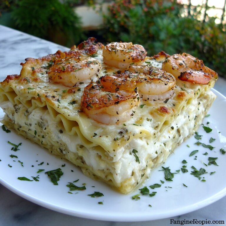 Seafood Lasagna with Shrimp, Crab, and Alfredo Cheese Sauce Recipe