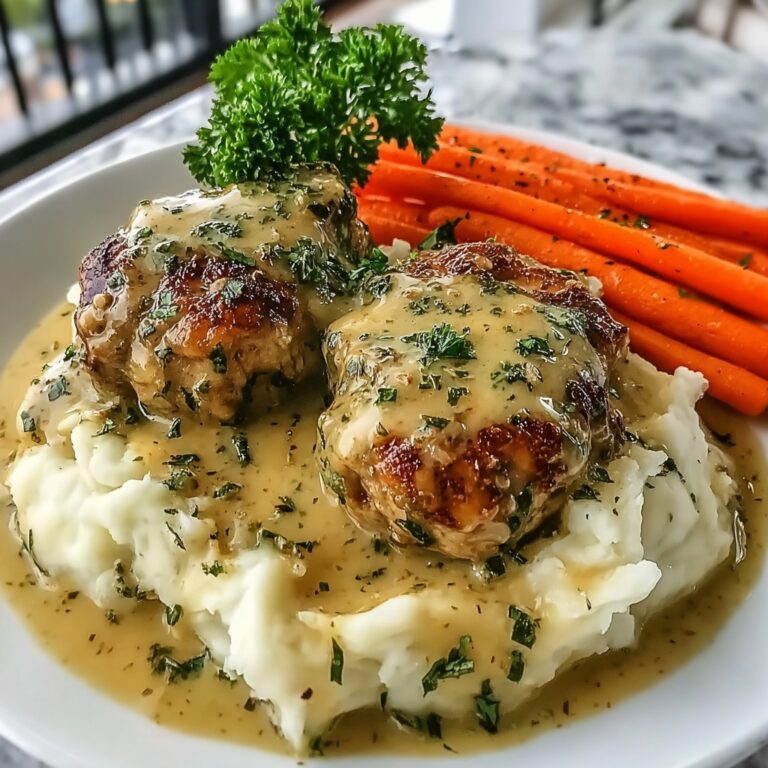 Creamy Herb Chicken Thighs with Carrots & Mashed Potatoes Recipe
