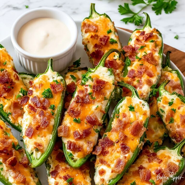 Baked Jalapeño Poppers with Cream Cheese, Cheddar, and Bacon Recipe