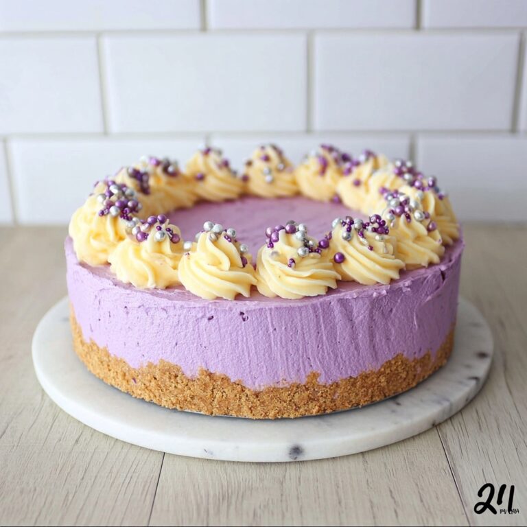 No-Bake Purple Cheesecake Recipe