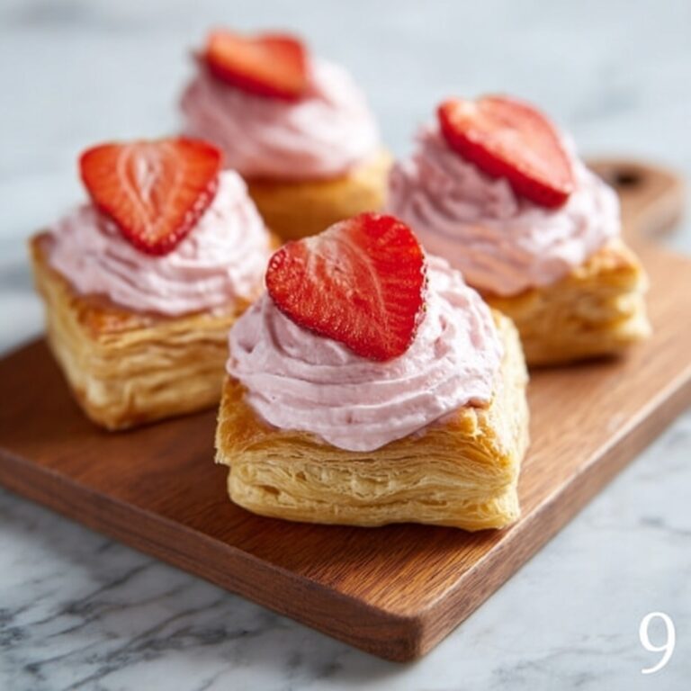 Cheese and Strawberry Heart Pastries Recipe