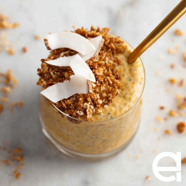 Mango Lassi Chia Pudding with Sticky Walnut Crumble Recipe
