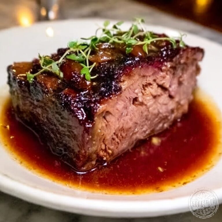 Red Wine & Gelatin Jus Brisket Recipe